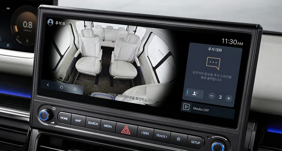 Hyundai Обновленная STARIA, Камера наблюдения за пассажирами сзади и функция распознавания голоса 